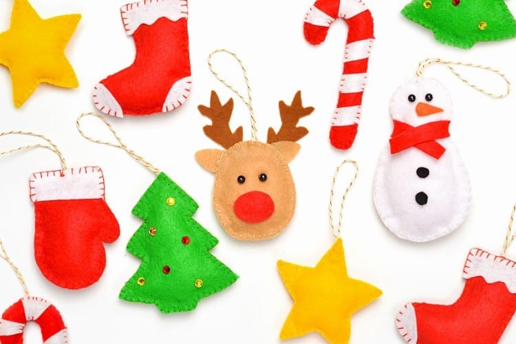 Christmas felt ornaments