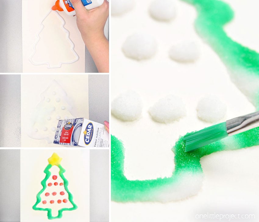 DIY Christmas salt painting