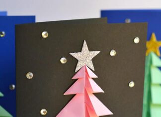 3D Paper Christmas Tree Card Christmas Tree Card