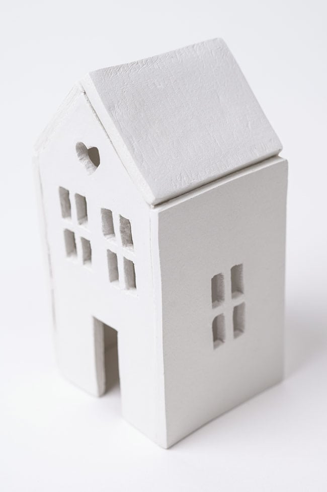 White air dry clay house