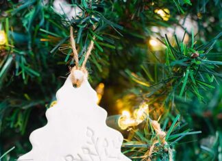 DIY Clay Ornaments DIY clay ornaments hanging on the Christmas tree