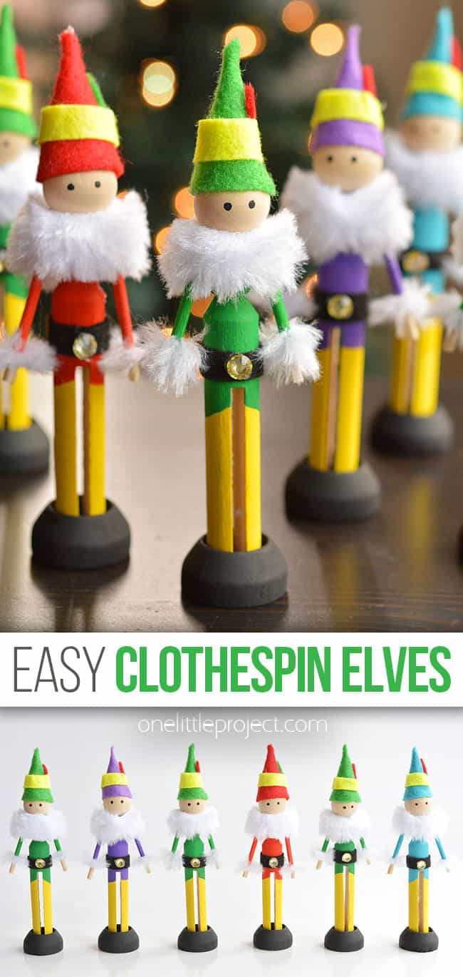 Wooden Clothespin Elves Wooden clothespin elves