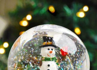 DIY Snow Globe DIY snow globe with a snowman figurine and glitter snow