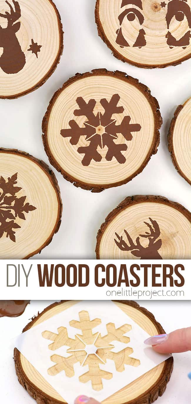 DIY Wood Slice Coasters DIY wood slice coasters