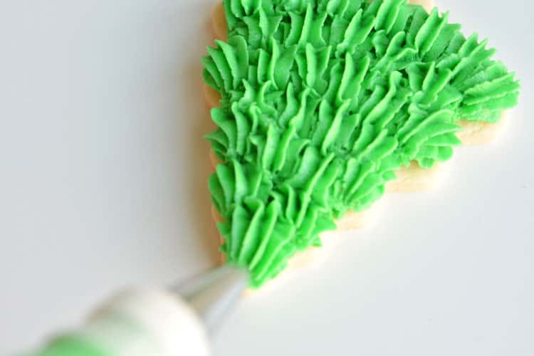 These Christmas tree sugar cookies have such a gorgeous fir tree texture! This recipe makes PERFECT, fool proof cookies which are perfect for decorating!