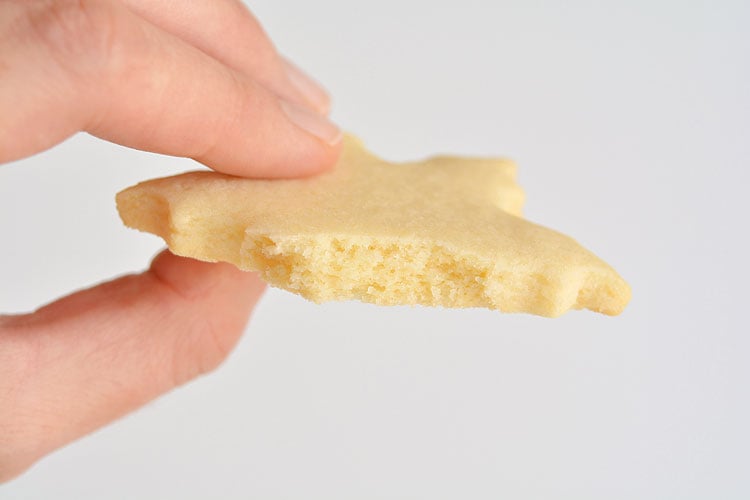 This recipe makes PERFECT sugar cookies! They're delicious both with and without icing, they keep their shape, have perfect edges every time and you don't need to chill the dough!