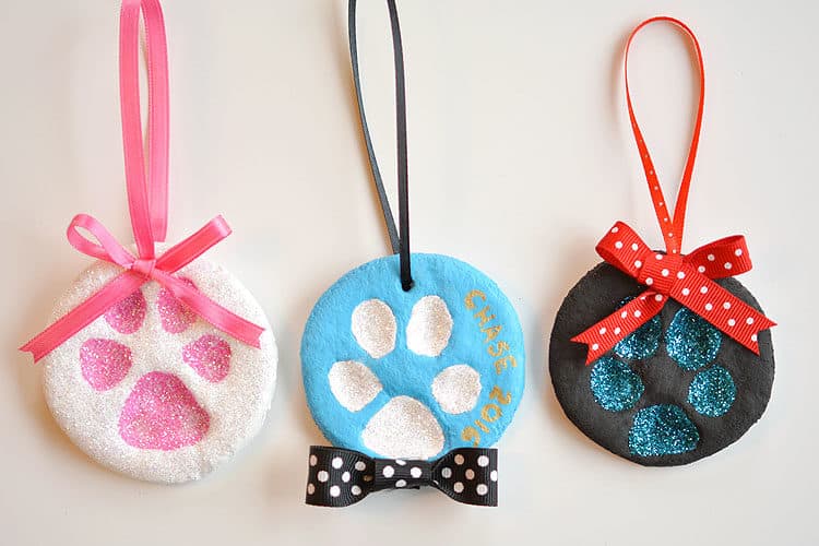 Homemade Christmas Ornaments - Paw Print Salt Dough Ornaments
