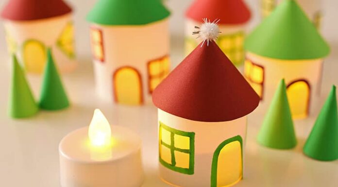 DIY Tea Light Snowman Ornaments – Adorable Handmade Christmas Decorations This paper roll Christmas village is SO CUTE and it's really easy to make! Add a few battery operated tea lights and you can create a magical glowing village. This is such a cute Christmas decoration and a super fun Christmas craft to make with the kids.