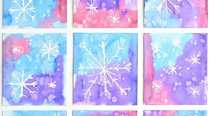 How to make Magic Salt and Watercolor Snowflake Art This magic salt and watercolor snowflake art project for kids is so much fun! The snowflakes magically appear when you add the paint and the salt makes the painting look “frosty”. This is such a cool process art idea for kids that’s fantastic in the classroom at school or on a snowy day at home this winter!