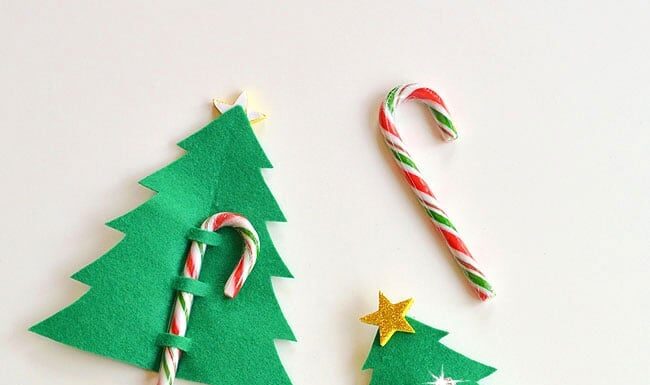 Felt and Candy Cane Christmas Tree Felt and Candy Cane Christmas Tree Favors