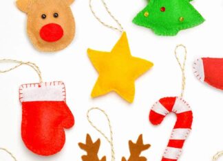 DIY Felt Ornaments DIY felt ornaments made using 7 free felt ornament patterns