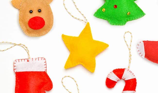 DIY Felt Ornaments DIY felt ornaments made using 7 free felt ornament patterns