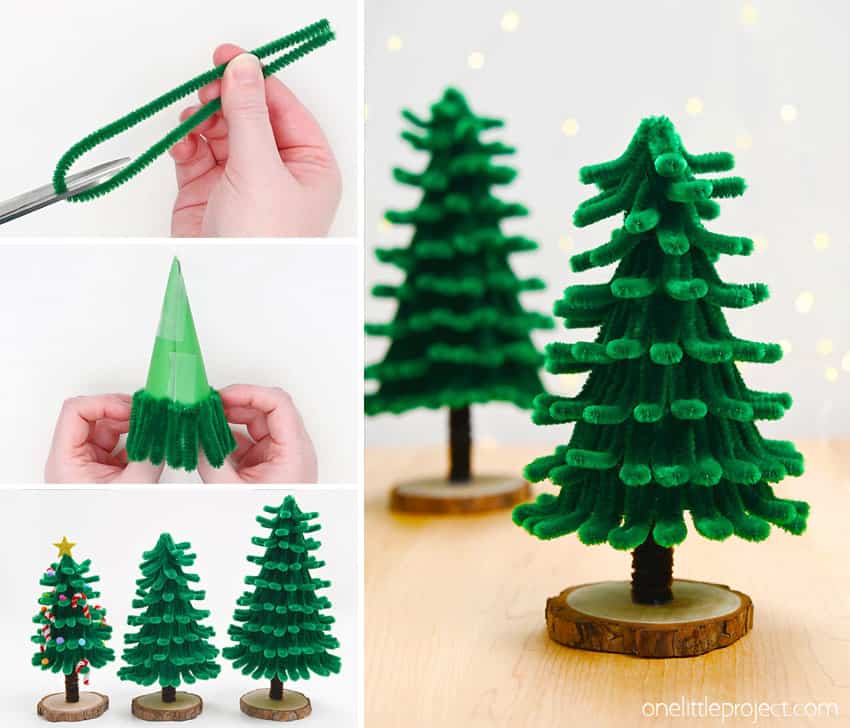 DIY pipe cleaner Christmas tree