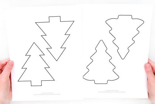Marbled Christmas Trees