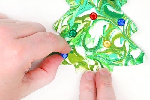 Marbled Christmas Trees