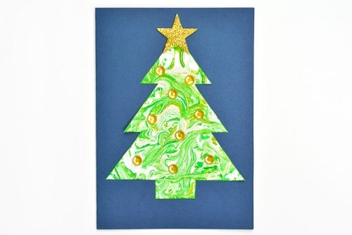 Marbled Christmas Trees