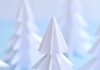 Paper Christmas Tree Snowy white paper Christmas tree