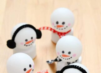 How to Make a Ping Pong Ball Snowman Ping pong ball snowmen tealights with scarves or earmuffs