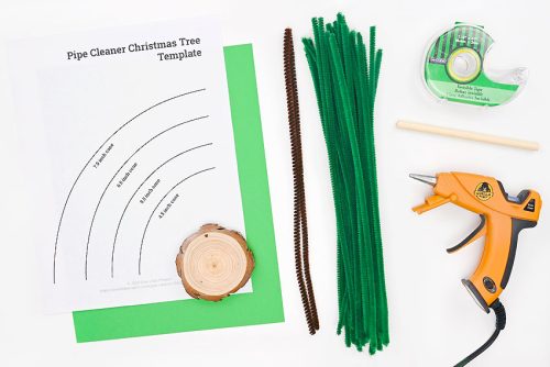Pipe Cleaner Christmas Tree Supplies
