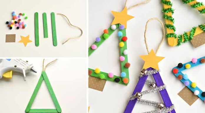 DIY Popsicle Stick Christmas Trees – Fun and Easy Holiday Craft These popsicle stick Christmas trees are so much FUN! They're so easy to make and you can decorate them however you want!