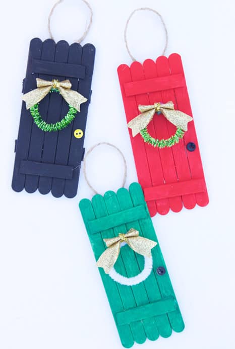 Christmas Ornaments DIY - Popsicle Stick Door Ornament