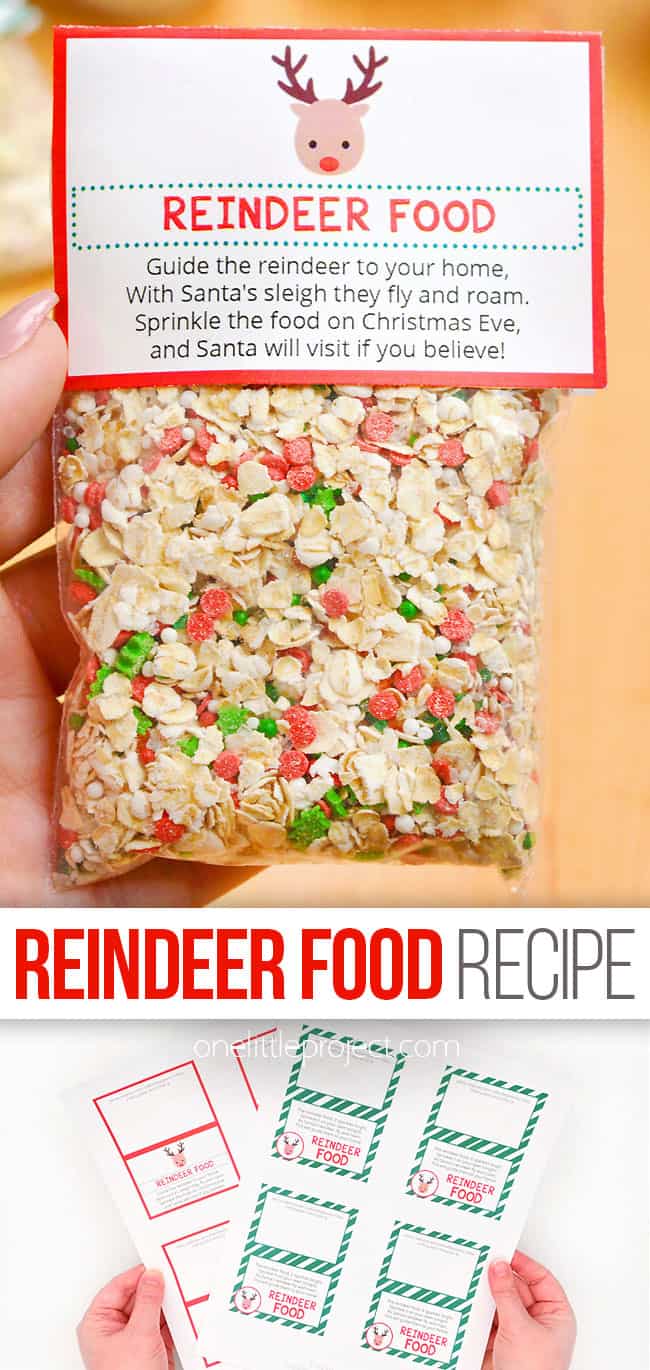 Reindeer Food Free printable poems for reindeer food
