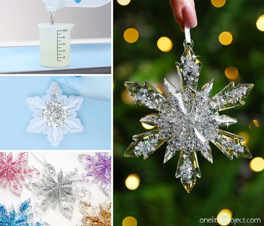 DIY resin snowflakes