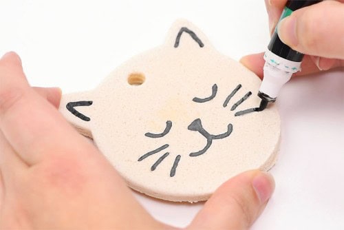 Salt Dough Cat Ornaments