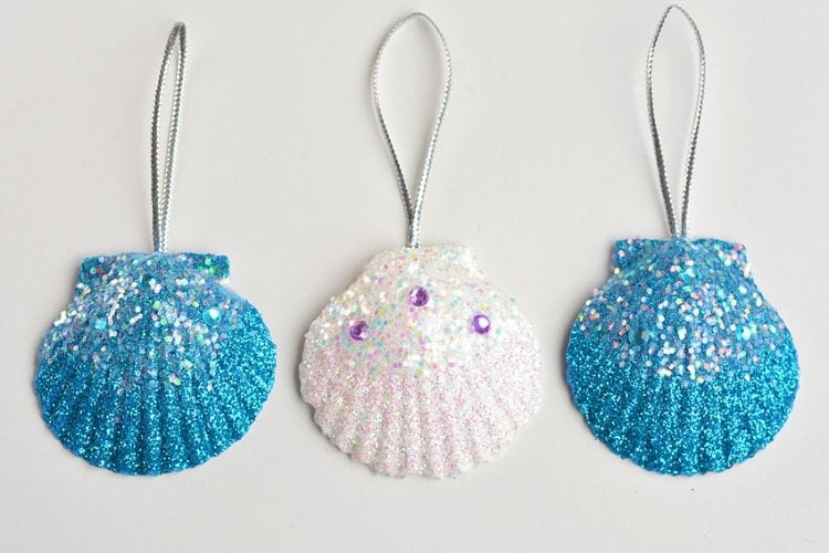DIY Christmas Ornaments - Seashell Ornaments