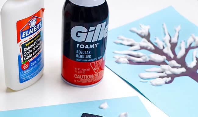 How to Make Snow Paint Glittery snowman made with DIY snow paint