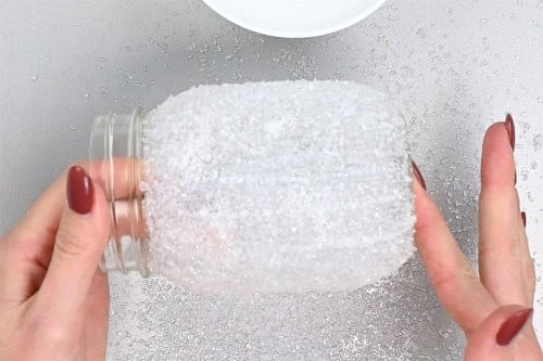 Snowy Mason Jar