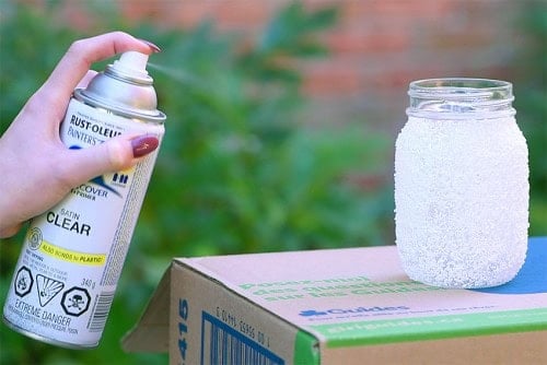 Snowy Mason Jar