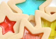 Colorful stained glass cookies
