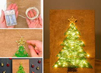 DIY String Christmas Tree How to make a string art Christmas tree