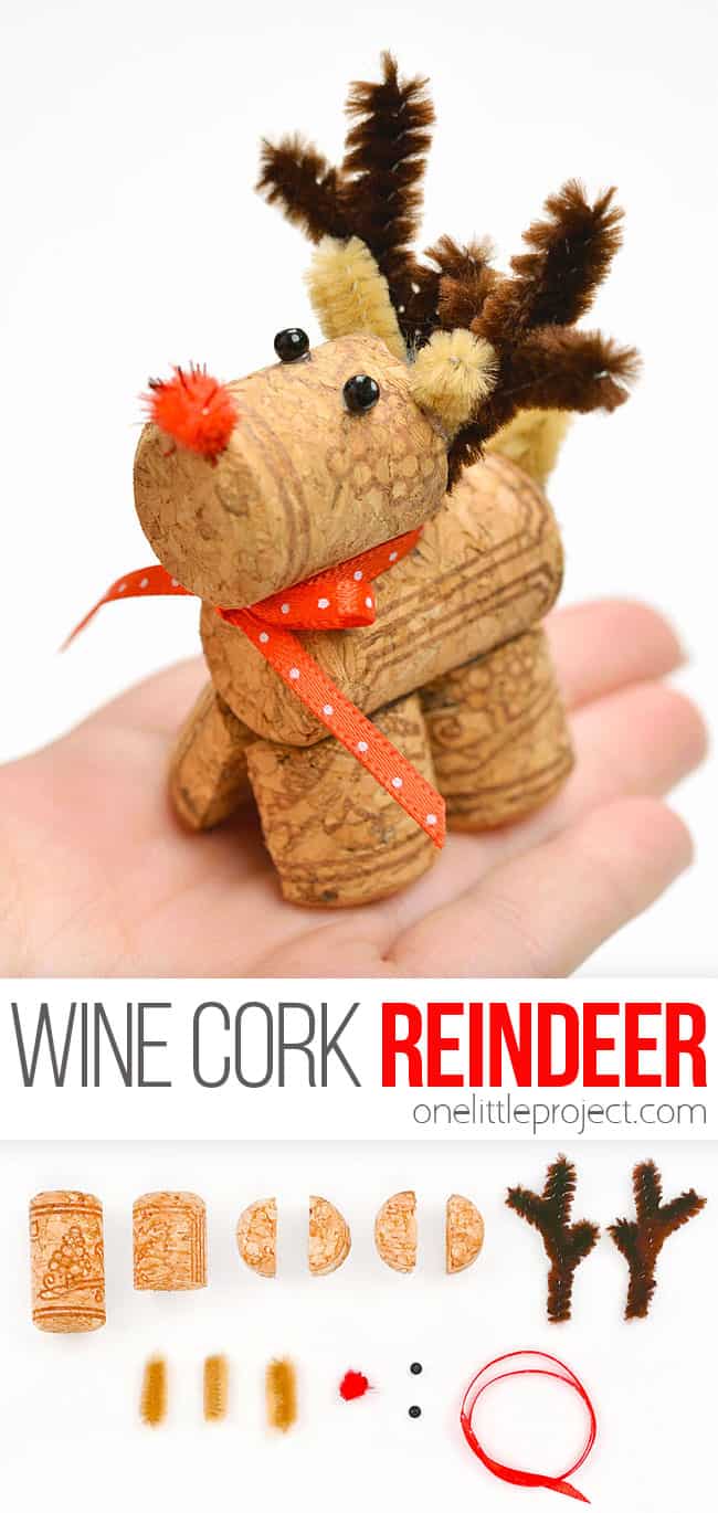 Reindeer from Wine Corks Cork reindeer Christmas craft