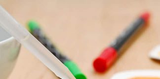 3D Sponge Canvas – Puffy Painting Magic Kids Will Love! Adding water to an avocado drawing to make 3D art on compressed sponge paper