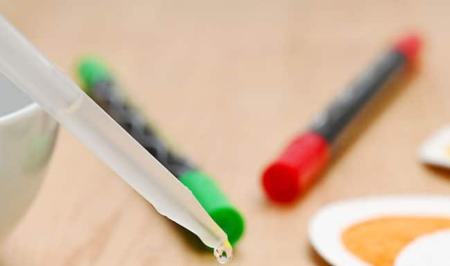 3D Sponge Canvas – Puffy Painting Magic Kids Will Love! Adding water to an avocado drawing to make 3D art on compressed sponge paper