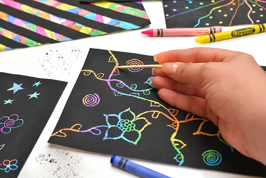 How to make scratch art paper