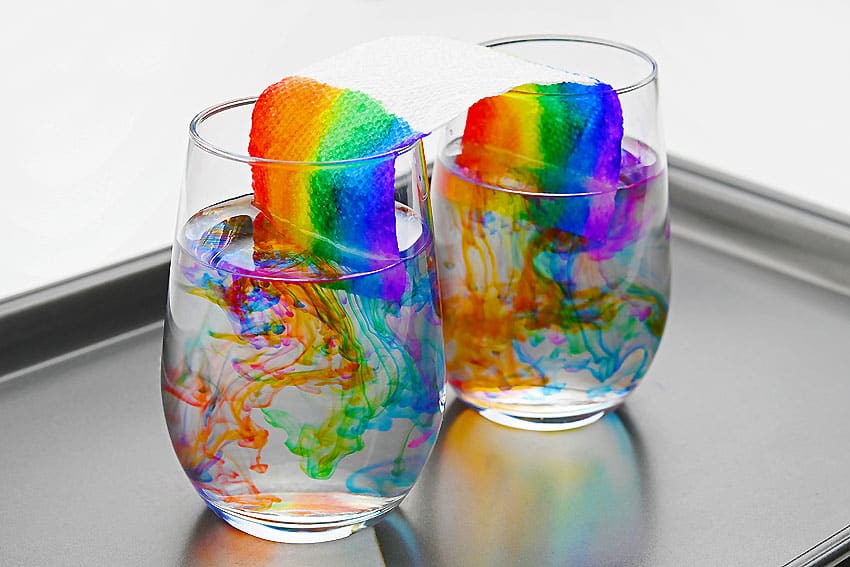 Grow a Rainbow Experiment Growing a rainbow STEAM activity