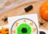 Halloween 3D Sponge Canvas – Spooky Art That Comes to Life! 3D eyeball drawing on sponge canvas with Halloween symbols in the background