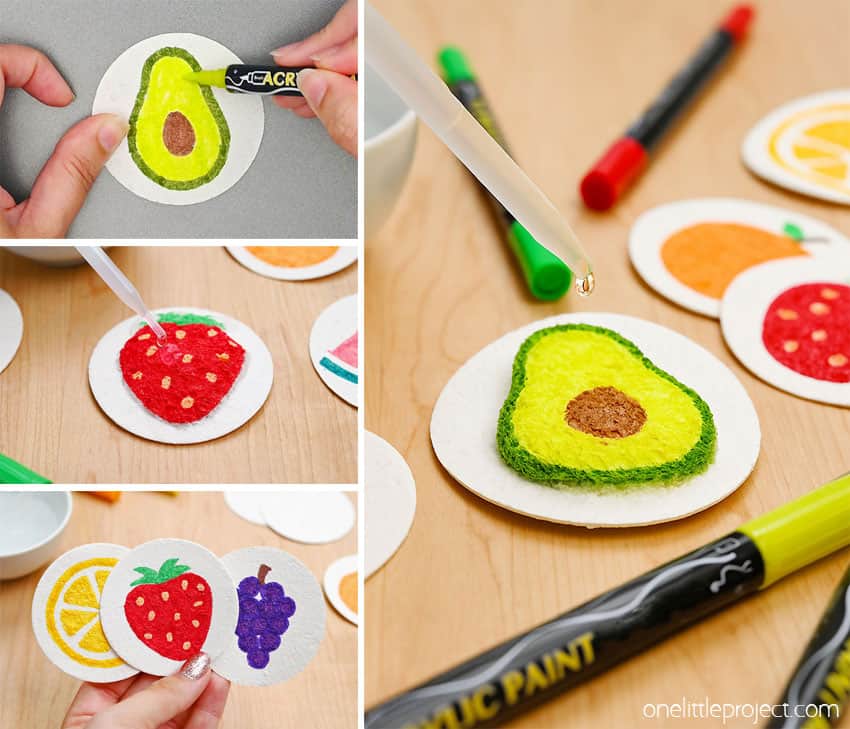 DIY 3D sponge canvas art