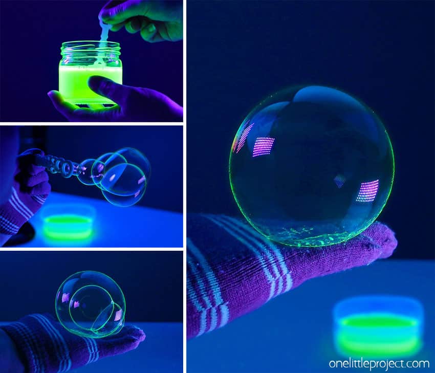 How to Make Glow in the Dark Bubbles DIY glow in the dark bubbles