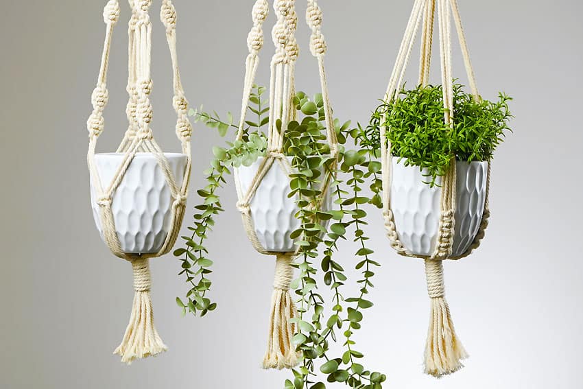 Macrame Hanging Planter Hanging planters made with macrame cord