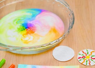 Magic Milk Art Project – Fun Science & Art Experiment for Kids Making colorful art with paper towels, marker, and food coloring