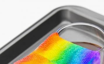 Grow a Rainbow Experiment | Growing a Rainbow STEM Activity Fully grown paper towel rainbow