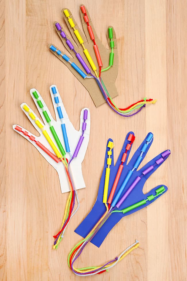 Robot hand STEM projects made in different colours