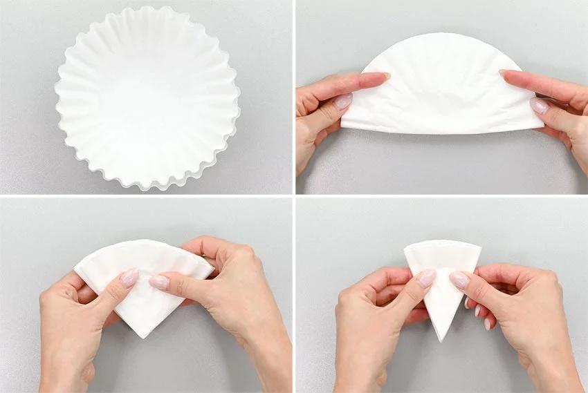 coffee filter flowers paper craft instruction image 2