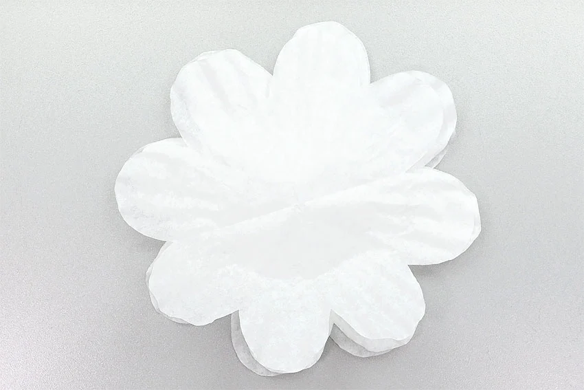 coffee filter flowers paper craft instruction image 4