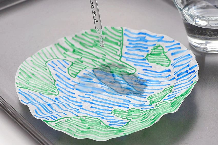 coffee filter planets paper craft step 8 - Build the coffee filter planets paper craft step by step