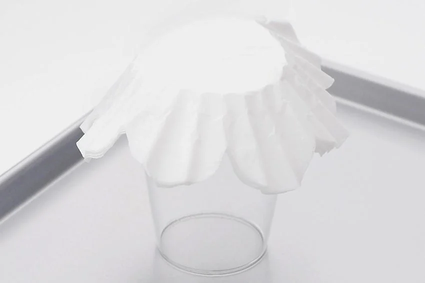 coffee filter roses ( flower ) paper craft instruction image 5